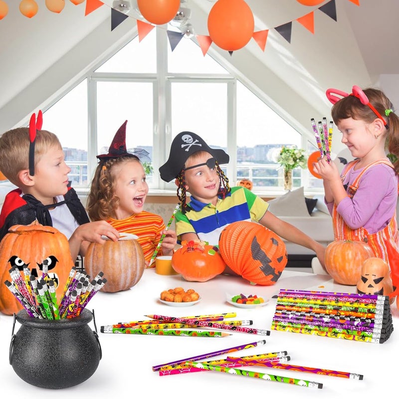 HINZER 100PCS Halloween Pencils for Kids Toddlers halloween Party Favors Colored Pencil with Eraser Assorted Pattern Pens Halloween School Stduents Gifts Classroom Prizes Trick or Treat Goodies Bags Filler - Image 5